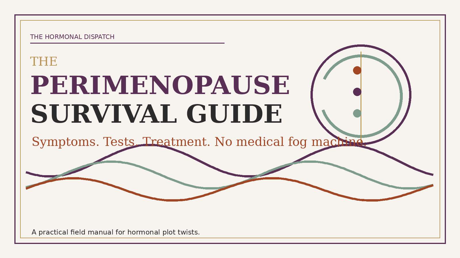 Editorial illustration of a woman navigating the shifting phases of perimenopause