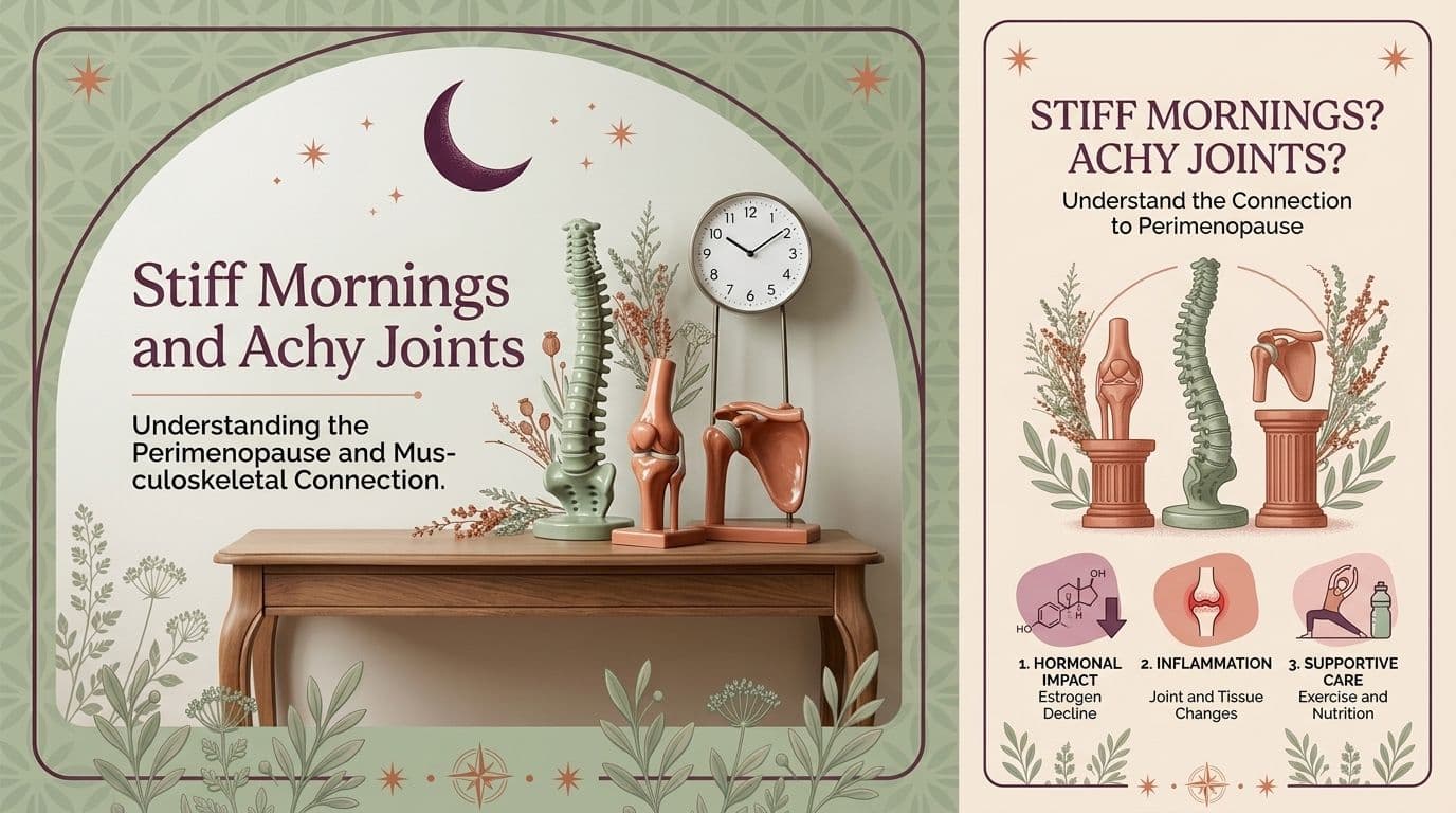 Waking up like a creaky gate? Perimenopause joint pain and frozen shoulder are more common than anyone tells you. Here's why, and what actually helps.